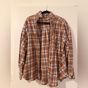Free People Plaid Button-Up